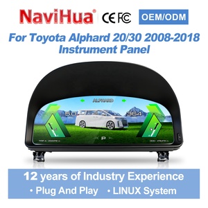 แผงหน้าปัด NaviHua สำหรับ Toyota Alphard รุ่น 20 และ 30 ปี 2008-2018 จอ LCD ดิจิตอล ระบบ Linux แบบเสียบใช้งานได้ทันที - Product Image 1