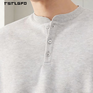Sweat à capuche demi-zip en tissu éponge pour homme avec logo personnalisé, blanc, 370 g/m², rayé, coupe régulière, épaules tombantes, esthétique luxe discret - Product Image 5