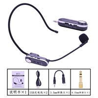 Mikrofon Headset Nirkabel UHF 2 in 1 Berkualitas Tinggi untuk Penguat Suara, Speaker Panggung, Guru, Pemandu Wisata