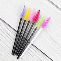 Brosse à cils micro multicolores de haute qualité Lymeebeauty, extensions de cils, plastique noir, jetable, écologique, mascara