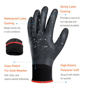 قفازات شتوية من GLOVEMAN للرجال والنساء قفازات عمل مقاومة للماء ، قفازات أمان فائقة بطلاء مطاطي عازل للحرارة لفريزر - Product Image 2