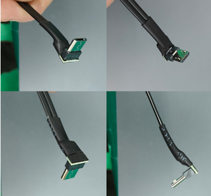 3A FPC ffc siêu mỏng Flex Ribbon Angled dữ liệu mở rộng cáp Angled USB AM để Angled Micro USB nam 3M đen PVC Braid CN; gua - Product Image 5