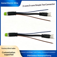Connecteurs d'aviation mâle-femelle 2 et 3 broches (contacts en cuivre pur) pour câbles d'alimentation ; Connecteurs étanches pour bande LED extérieure