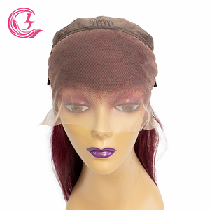 Clj阿里巴巴网购越南人发假发13X4直发蕾丝前额透明蕾丝假发 - Product Image 4