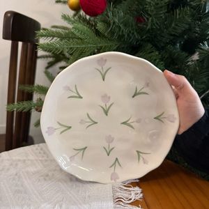 Creative Tulip Series Personalized Custom Ceramic Plate for Home Dining and Gifts for Occasions Jewelry Dish - Product Image 6