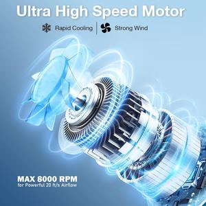 Ventilador de Cuello con IA, 6 Velocidades Ajustables, Ventilador Personal Portátil Recargable, Batería de 6000 mAh, Enfriamiento Rápido, Ventilador Portátil - Product Image 4