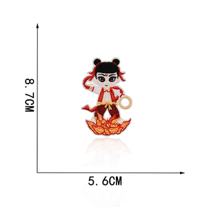 Nezha Iron-On Embroidered <strong>Patch</strong> Eco-Friendly Fabric Style Exquisite Feature on Felt - Product Image 2