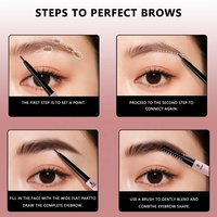Crayon à sourcils double rond VISTY, portable, pour retouches, imperméable, longue tenue, fini mat, OEM ODM CPNP ISO22716, vente en gros