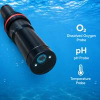 Capteur d'eau 3-en-1 sans fil LoRaWAN 4G pour pH, oxygène dissous et température, avec système de flotteur pour l'aquaculture intelligente IoT