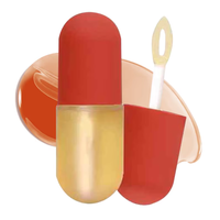 Huile à Lèvres Scintillante Personnalisable avec Logo, Végane, Bio, Hydratante, à la Niacinamide, Vitamine E, Parfum Fraise, Transparente, Rose, Violette, Brillante