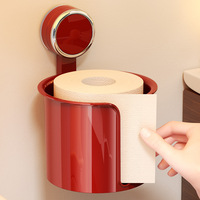 Porte-boîte à mouchoirs enroulable multifonctionnel en plastique durable, étanche et résistant aux rayures, fixation murale à ventouse puissante