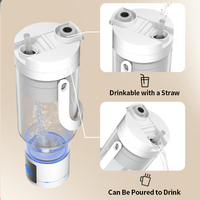 Bouteille d'eau riche en hydrogène SPRING 2000PPB avec technologie SPE, générateur d'eau alcaline portable pH 7.5, tasse ionisatrice, hydrogène 5/10 min, batterie 4000mAh