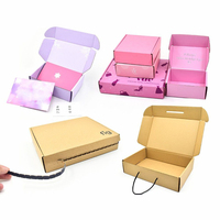 Boîte d'expédition en carton ondulé de luxe personnalisée avec revêtement UV, boîte d'emballage cadeau en papier de haute qualité pour bijoux, cosmétiques et cadeaux