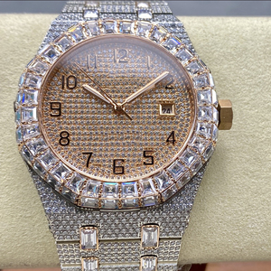 Diamantes de alta calidad Lujosos relojes Moissanite Diamantes personalizables Relojes mecánicos Materiales de correa de cerámica - Product Image 2