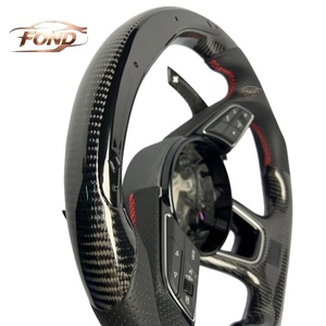 Volant LED en fibre de carbone pour <span class=keywords><strong>Audi</strong></span> A4 S4 B9 8W A5 S5 Q5 SQ5 A3 S3 RS3 RS4 RS5 A6 S6 RS6 <span class=keywords><strong>A7</strong></span> S7 RS7 C8 Q7 Q8 - Product Image 6