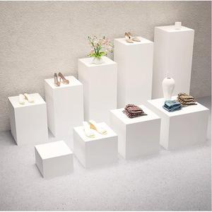 Bảo vệ môi trường trắng vuông hiển thị cao thấp tủ, kệ, sơn Triển Lãm Đứng, Acrylic, kim loại - Product Image 3