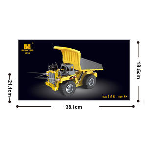 LEHOO Huina 1533 1/18 11CH <span class=keywords><strong>RC</strong></span> Caminhão Basculante Pesado Liga Caminhão Basculante 2.4ghz <span class=keywords><strong>RC</strong></span> Engenheiro De Transporte Caminhão Para Crianças - Product Image 3