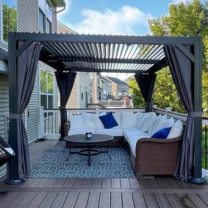 Pergola extérieure en aluminium LFL - Taille personnalisable, design bioclimatique, style élégant, finition antioxydante, résistante au vent, garantie 20 ans - Product Image 5