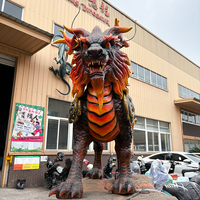 Modèle d'animal dinosaure animatronique réaliste personnalisé avec capteur infrarouge électrique pour parcs d'attractions, intérieur/extérieur, aéroports, garderies