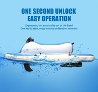 CAMORO Télécommande Mouche Poisson Gonflable Jetski Bateau Eau Flottant Bateau à Moteur avec Hélice Électrique Moteur Scooter Sous-Marin