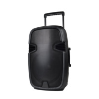Speaker Trolley Portabel Sound Box Sistem Speaker 12 inci Amplifier Audio Isi Ulang