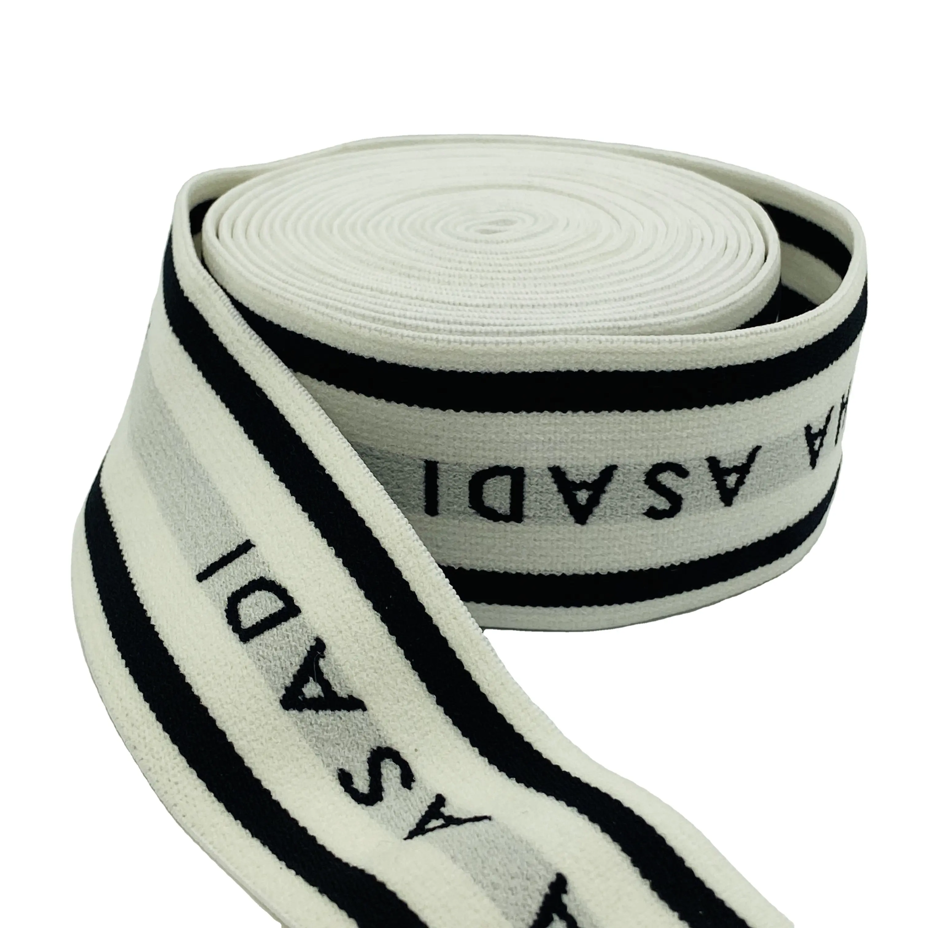 38mm bán buôn bền polyester nylon Jacquard dệt túi vải dây đeo với biểu tượng thời trang tùy chỉnh