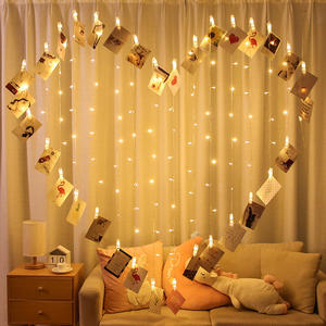 CX Haute Qualité IP65 Étanche Noël Extérieur LED Étoile Lune Rideau Guirlande Lumineuse 3.4m Jardin Festivals Camping Décorations - Product Image 5