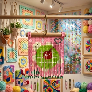 Kit de rideau de perles tortue DIY moderne et décoratif pour la maison, facile à réaliser, à suspendre à la porte ou au mur, cadeaux pour adultes, marque OEM chinoise - Product Image 4