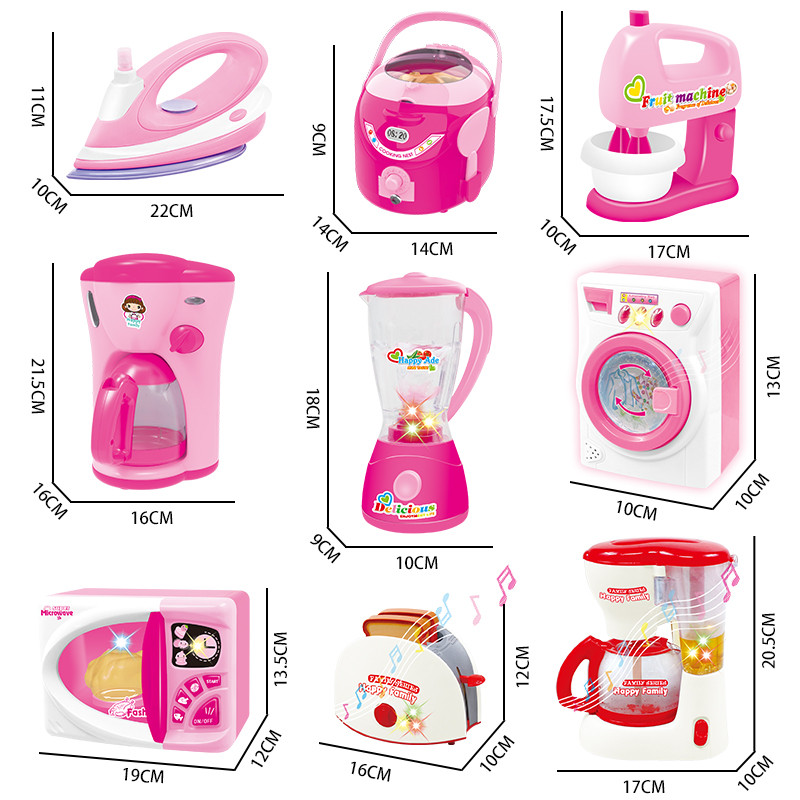 Amazon Best selling Portable Mini Pretend Play Refrigerator Washing Machine Children Home Appliances Toys