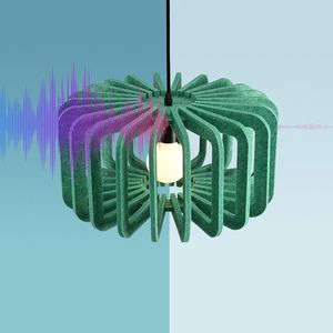 Pantalla de Lámpara Redonda de Poliéster <span class=keywords><strong>Absorbente</strong></span> de Sonido, Fácil de Ensamblar, Cubierta Acústica Reductora de Ruido para Espacios Comerciales - Product Image 1