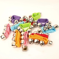 Wholesale 4 Bells Wrist Ankle Hand Shake Bell Orff Percussion Instrument Early Education Music Performance Rattles Toys for Baby