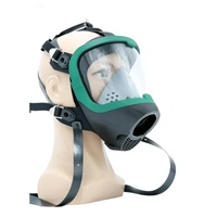 Masque SCBA pour pompier, masque facial complet en silicone robuste, pince-nez réglable, membrane vocale pour la respiration en cas d'incendie