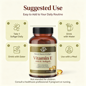 Gélules de Vitamine E 400 UI – Marque Blanche, Fabricant OEM – Antioxydant Naturel, Soutien Immunitaire, Santé de la Peau - Product Image 4