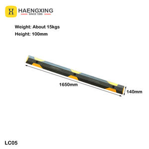 中国工場ガレージ警告安全トラック駐車リサイクルゴム165cm反射車ホイールチョックストッパー - Product Image 2