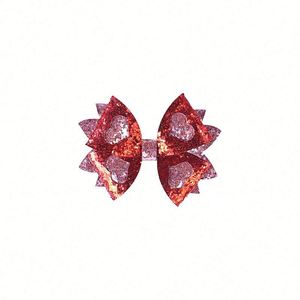 Handmade Elegant Metal Hair <b>Clips</b> Valentine's Day Shiny Love <b>Bow</b> for Little Girls Perfect Gift with Ribbon - Product Image 6