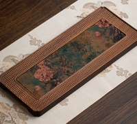 Nouveau plateau à thé en bois de noyer de style chinois avec motif de nuages chinois pour la cérémonie du thé à la maison