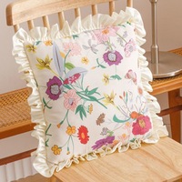 Housse de coussin carrée en coton 100% personnalisée Hoshom, motif animalier de dessin animé, faible MOQ, pour la décoration intérieure
