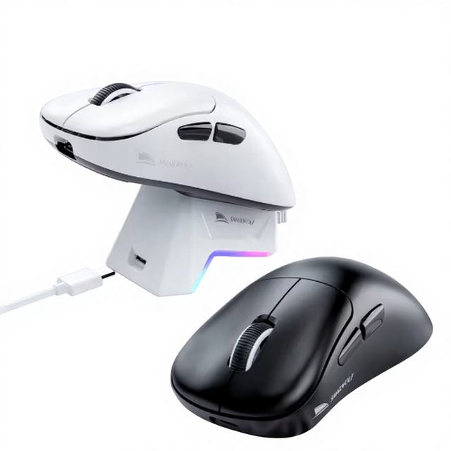 SMAILWOLF M5 Tri-Mode Wireless Lightweight Gaming Mouse PAW311 RGB Magnetic Charging Port Gaming Mouse