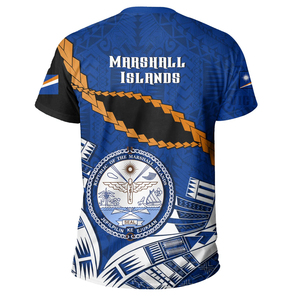 Fabricantes de <span class=keywords><strong>ropa</strong></span> personalizada a la venta Marshall Islands Victory Rugby Style Custom Print Men's Transpirable Plus Size T-shirts - Product Image 2