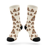 Chaussettes en coton respirantes imprimées populaires avec logo personnalisé, motif amusant et durable pour adultes et jeunes, usage quotidien/casual