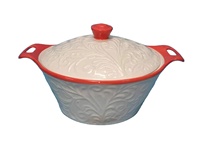 Ensemble de casseroles en céramique à prix d'usine, blanc, antiadhésif, avec couvercle en verre, pour soupes, OEM