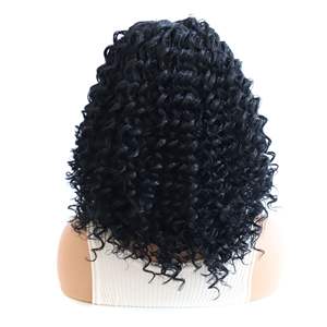 วิกผมหยิกแบบแอฟโฟรพร้อมหน้าม้าสำหรับผู้หญิงผิวดำ, วิกผมหยิกแบบแอฟริกันอเมริกันที่ดูเป็นธรรมชาติสำหรับผู้หญิงใช้ในชีวิตประจำวัน - Product Image 5