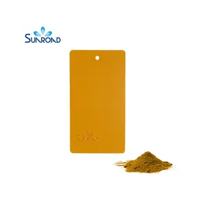 Sunroad deep chrome yellow Customized Electrostatic color Polyester Powder Coating fine sand effect for outdoor Paint