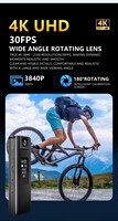 Caméra corporelle portable 4K Super HD Mini avec détection de mouvement rotative à 180 degrés, clip portable, WIFI, caméra sportive