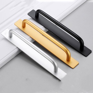 Poignées adhésives en alliage d'aluminium pour portes d'armoires, tiroirs et portes de douche, sans perçage, pour salon - Product Image 3