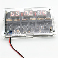Kit d'horloge de circuit numérique DC 4.5V-5.5V 6 bits, enseignement de l'horloge électronique et formation pratique, soudage et production de pièces de bricolage