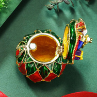 Boîte à bibelots personnalisée en métal émaillé sac de bénédiction de Noël porte-bijoux pour la décoration intérieure ornements cadeaux de Noël