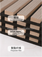 Panneau acoustique rainuré en MDF et 100 % fibre de polyester, écologique, imperméable, à haute absorption, design moderne pour les écoles et les studios