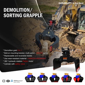 <span class=keywords><strong>Prix</strong></span> compétitif d'usine OEM 4-6 tonnes Sélecteur monté sur excavatrice <span class=keywords><strong>Grappin</strong></span> de démolition avec rotateur - Product Image 6