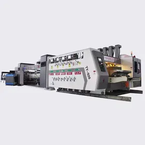 Máquina automática para hacer cajas de cartón corrugado, máquina de embalaje en línea